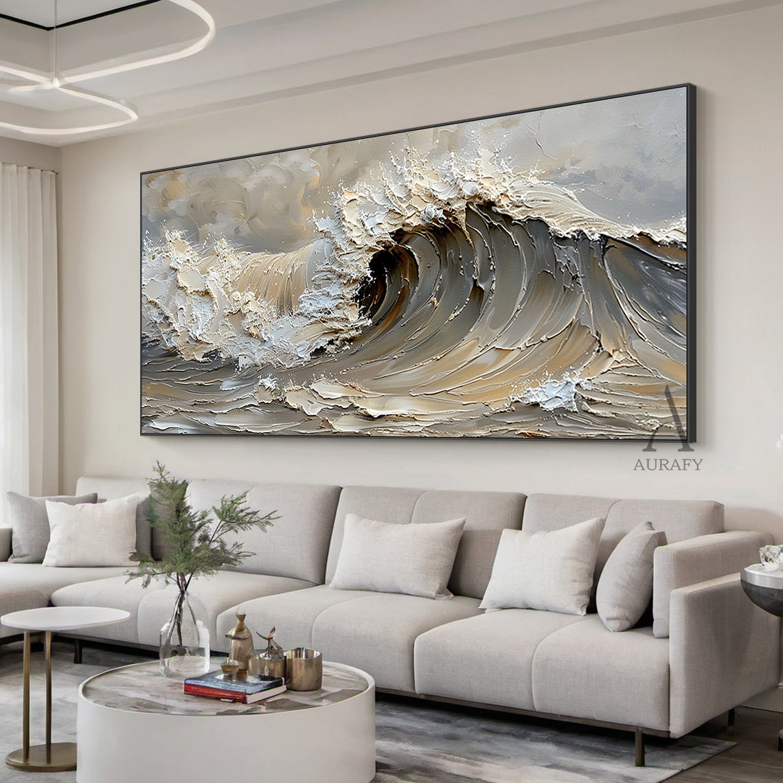Gray Coastal Sea Beach Towel All-Season Stylish Home Decor Piece AURA324