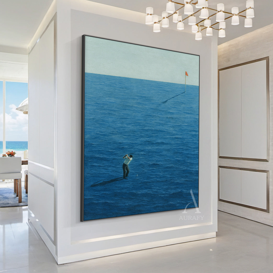 Stylish Blue Sea Themed Home Decor for Coastal Living Spaces AURA329