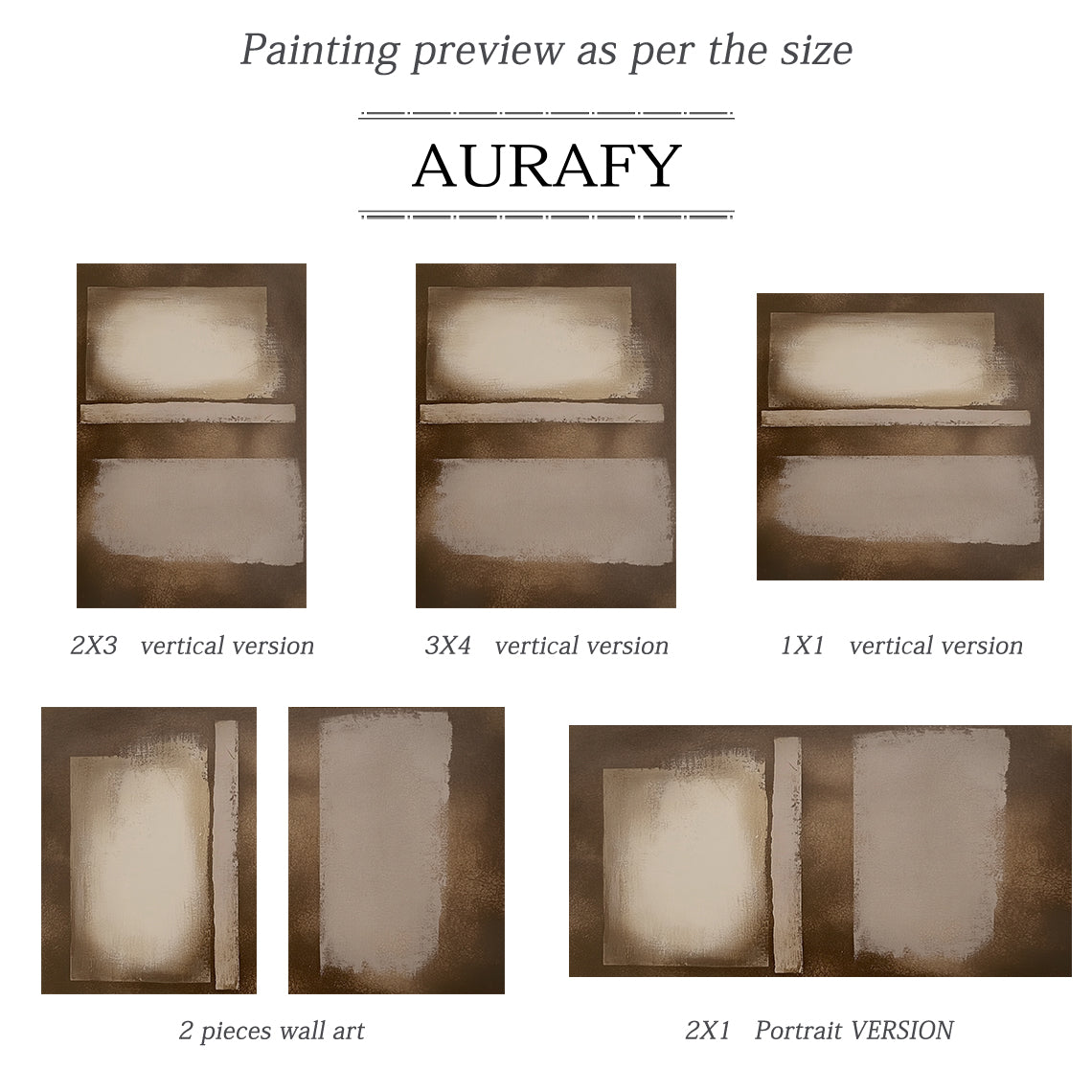 Brown General Abstract Wall Art for Living Room Decor AURA387