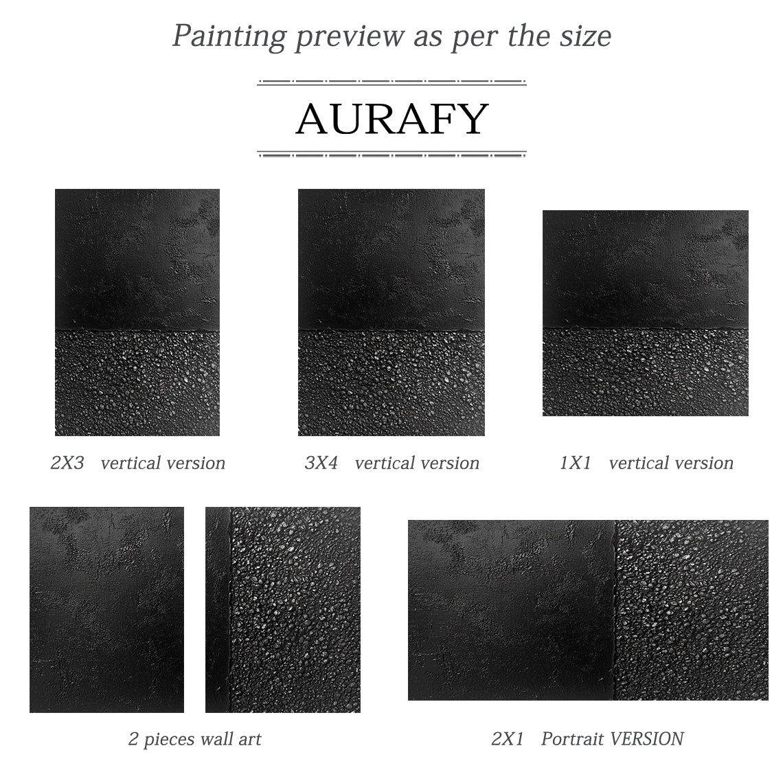 Black General Abstract Wall Art for Modern Living Room Decor AURA388