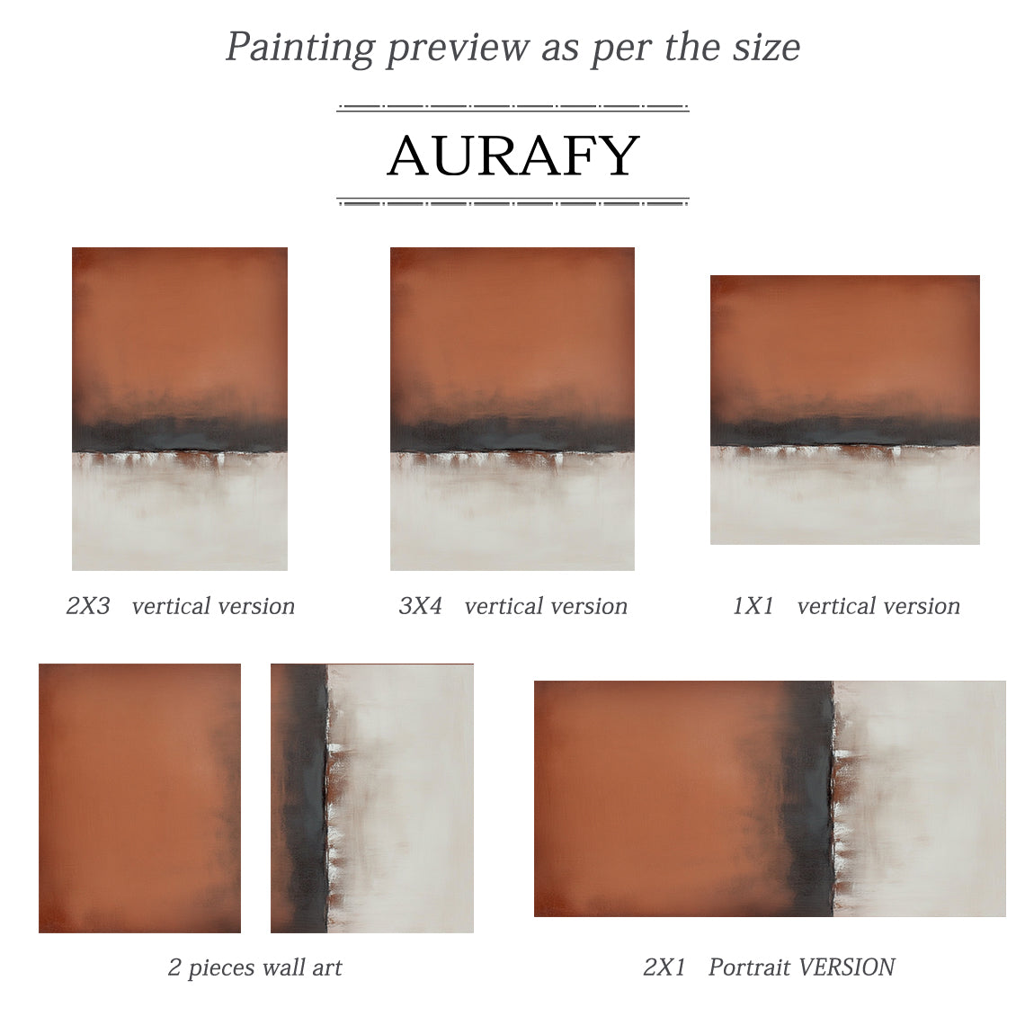 Beige General Abstract Wall Art for Modern Living Room Decor AURA371