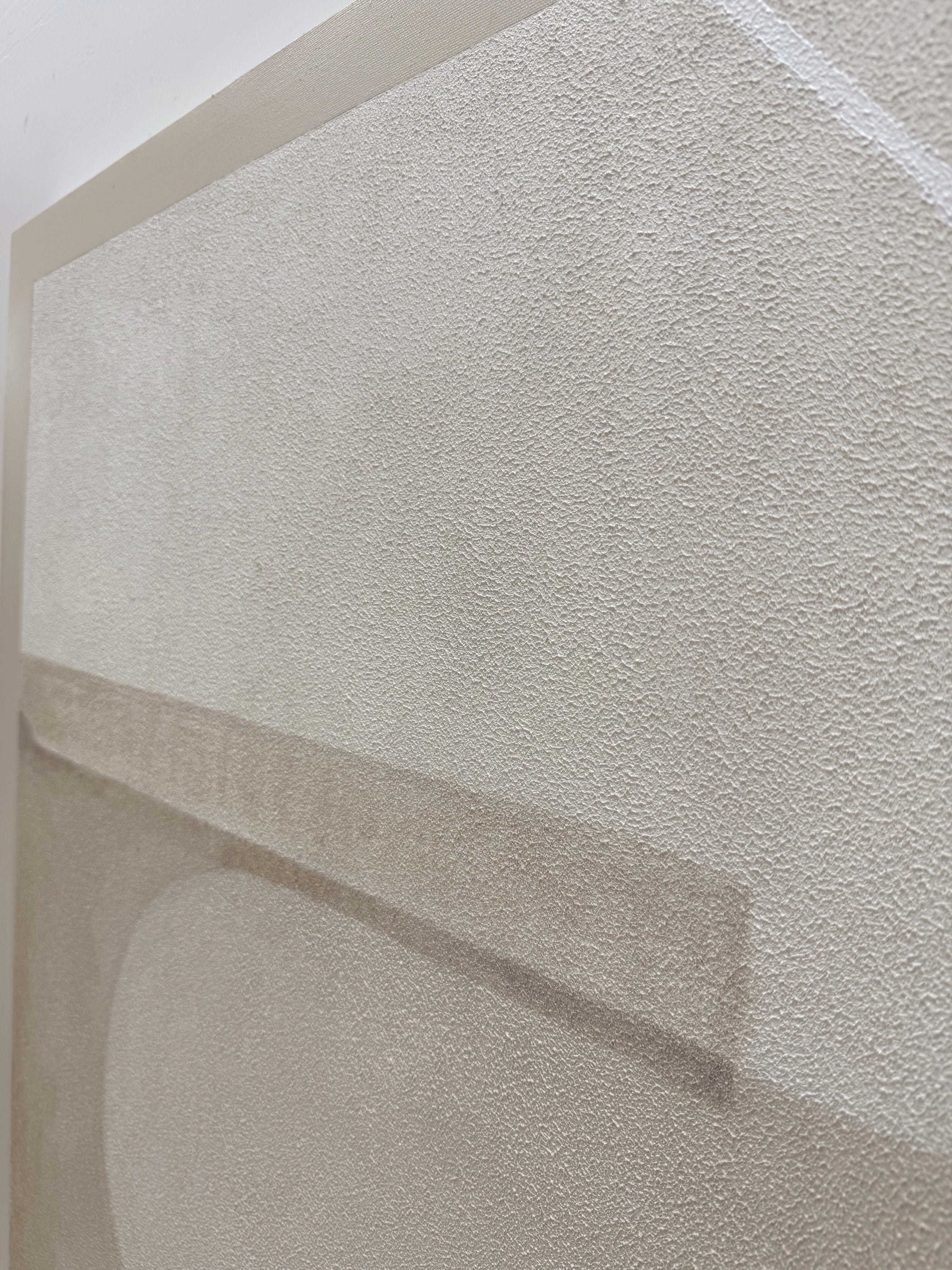 Beige Abstract Wabi-Sabi Plaster Textured Japandi Minimalist Luxe Tactile Canvas Modern Organic Wall Artwork AURA731