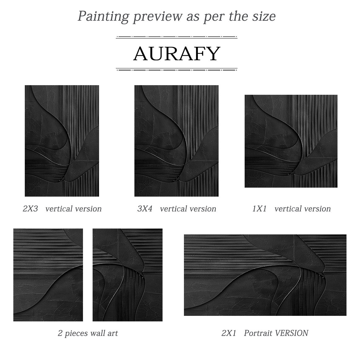 Minimalist Black Wall Art Crackled Texture Vertical Striped Tactile Sculpted Abstract Modern Organic AURA425