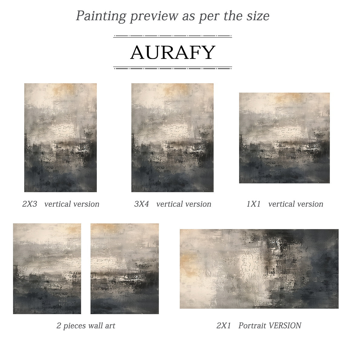 Abstract Black Beige Artwork with Tactile Scratched Texture Mottled Patches Worn Finish Minimalist Luxe AURA639