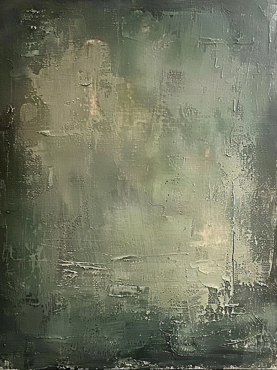 Verdant Stillness-Green 3D Textured-AURA081