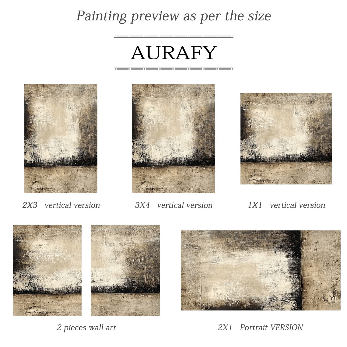 Wabi Sabi Beige Abstract Art with Handcrafted Scratch Textures Mottled Fade Layered Applications AURA584