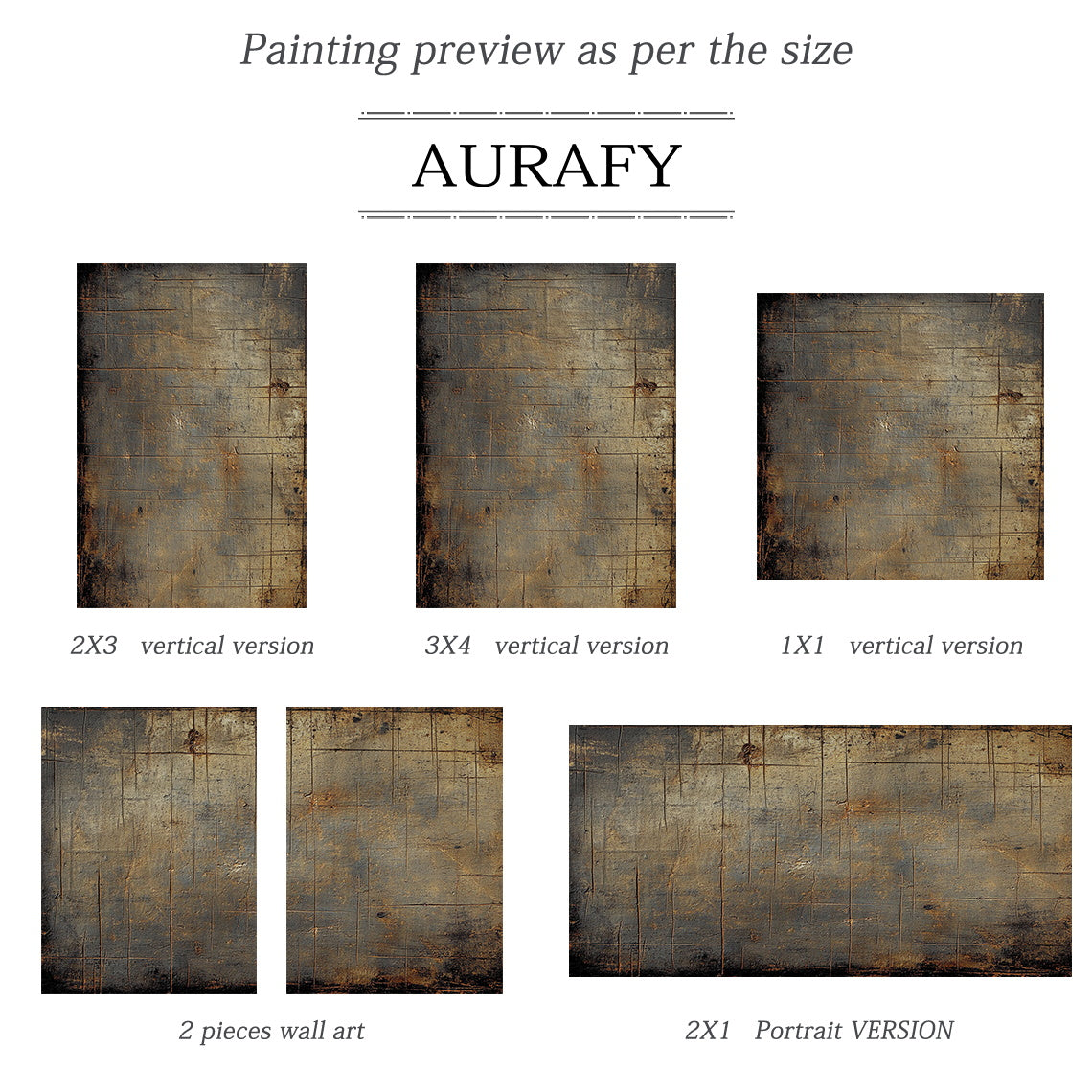 Wabi Sabi Brown Tactile Weathered Aged Artwork with Scratch Marks Rustic Finish AURA585