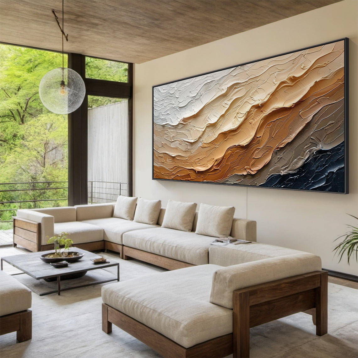 Earthflow Tide-Brown Wave Texture Field-AURA155