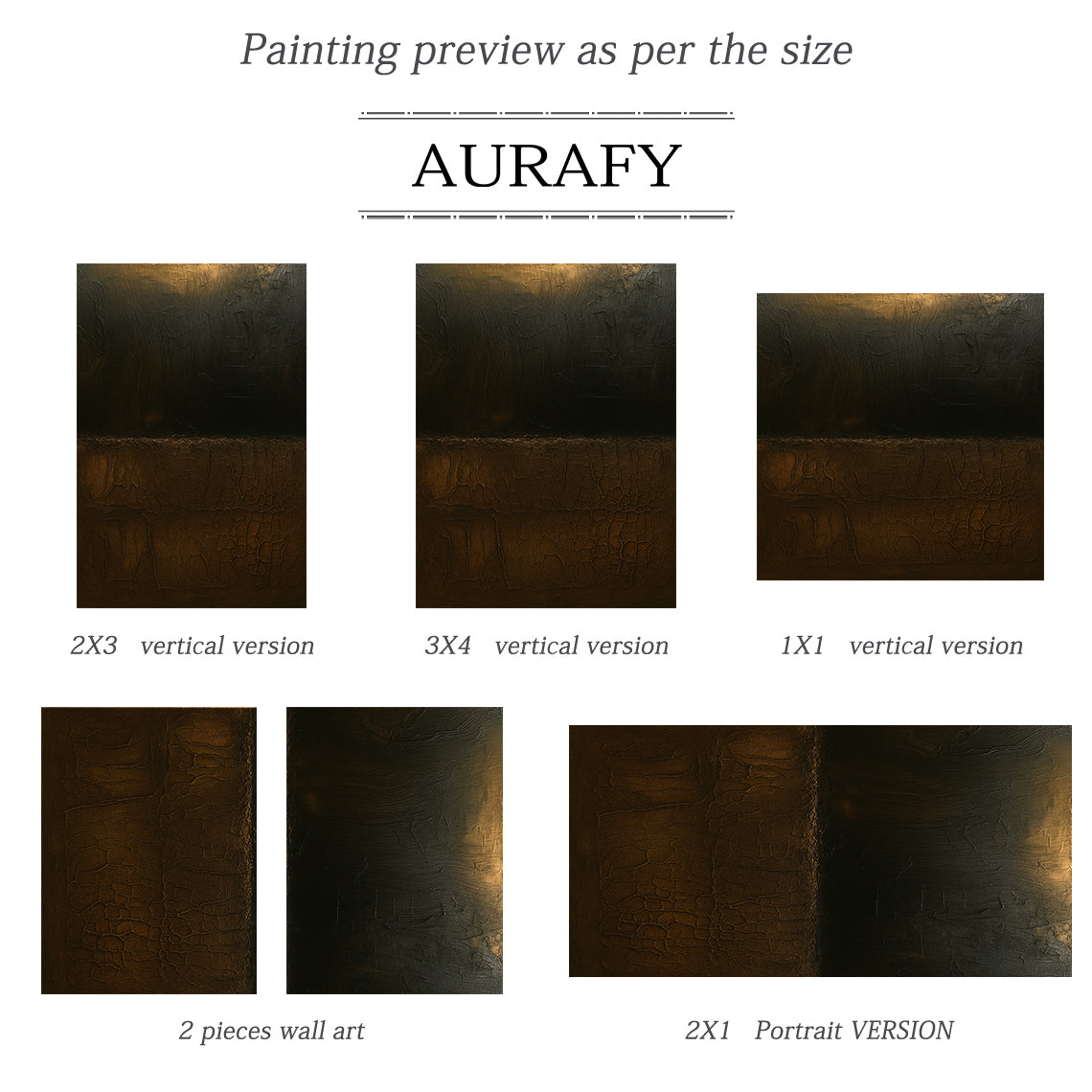 Wabi Sabi Brown Black Crackle Texture Tactile Organic Abstract Wall Art Hand-Scraped AURA565
