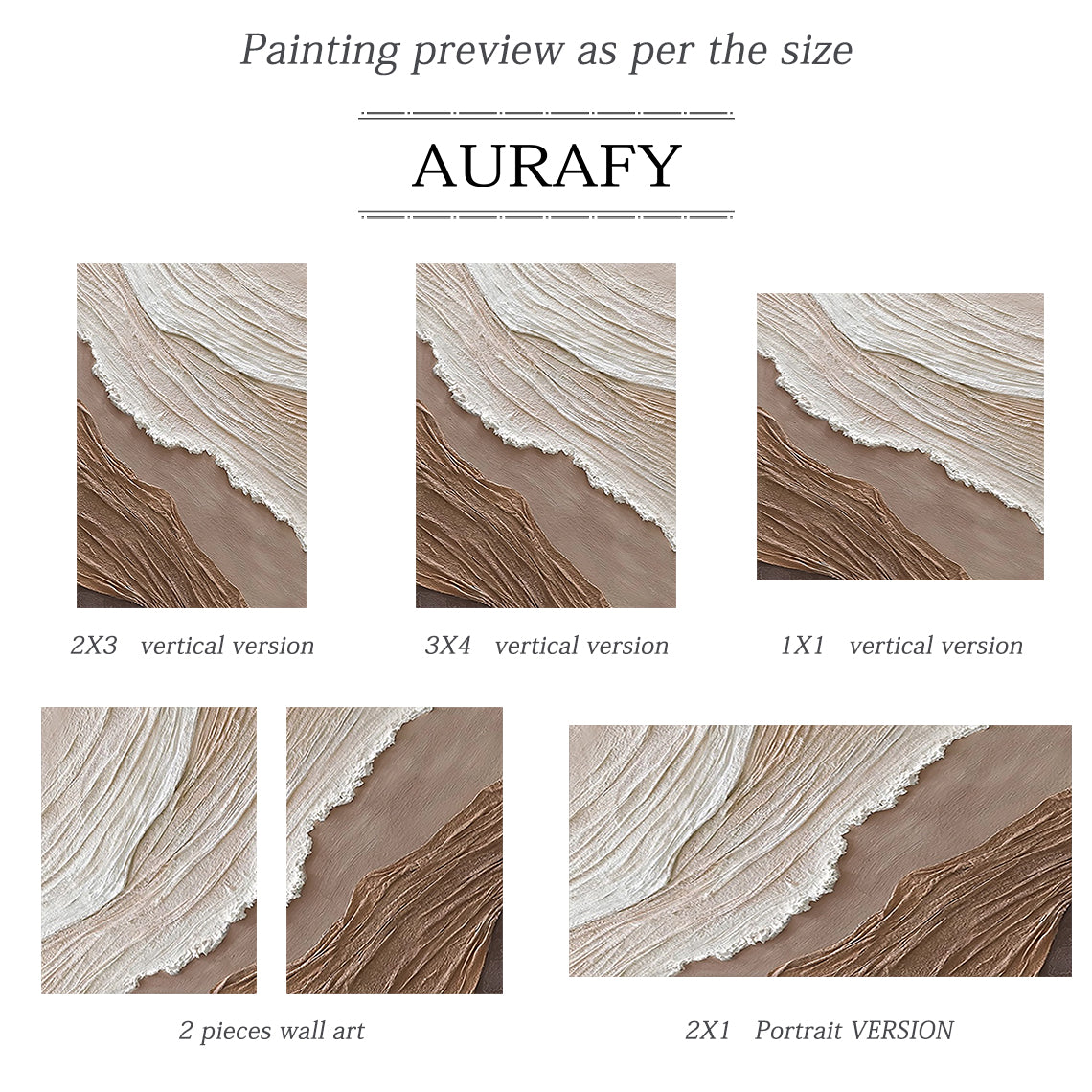 Minimalist Grid Texture Wall Art – Warm Beige Tones – AURA060 (Horizontal)