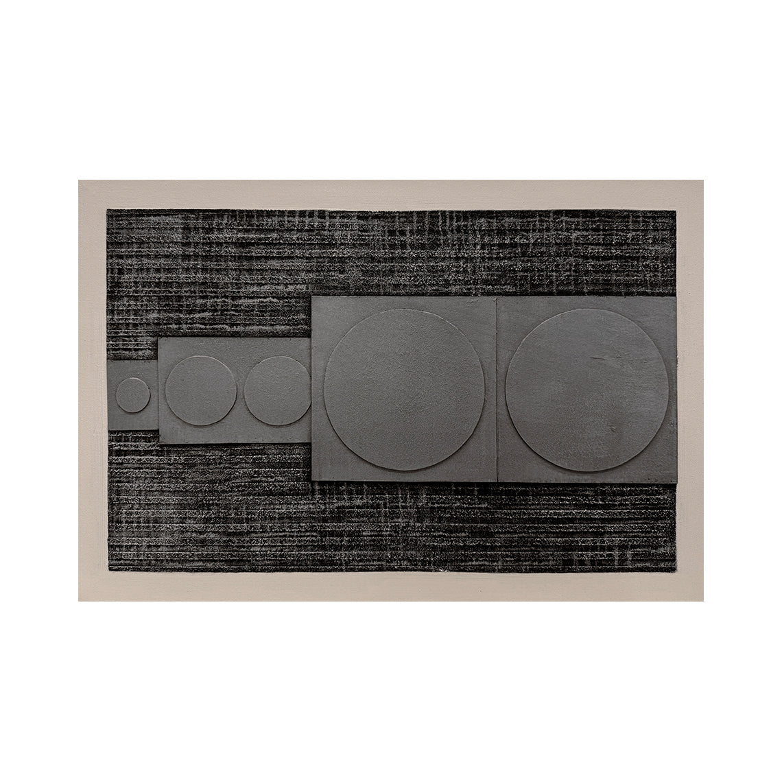 Abstract Textured Geometric Art Plaster Black Gray Sculpted Canvas Wabi-Sabi Japandi Minimalist Wall Decor AURA728