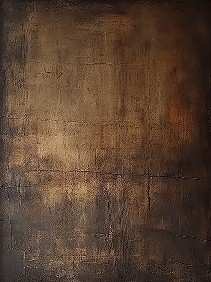 Minimalist Colorfield Wall Art – Bronze & Umber Gradient – AURA013 (Horizontal)