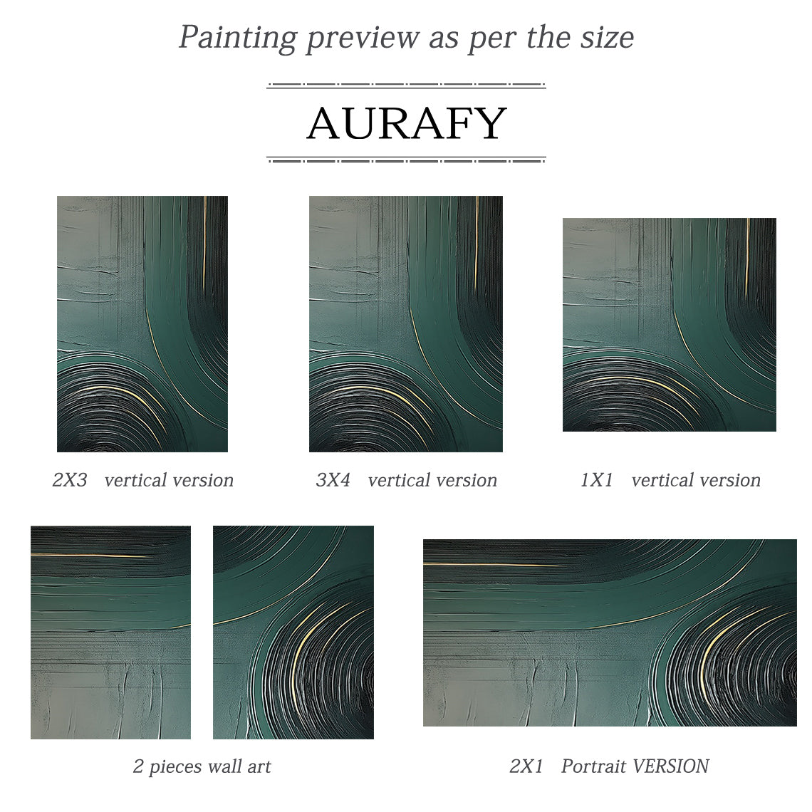 Quiet Current-Green Abstract Spatial Field-AURA101