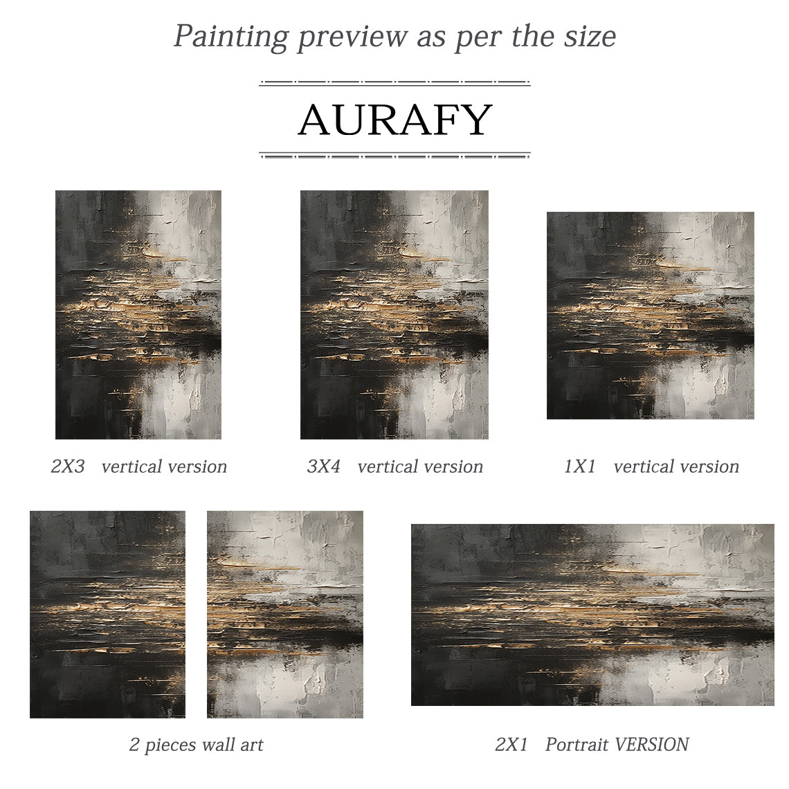 Fractured Horizon-Black & Gray Abstract Spatial Field-AURA103