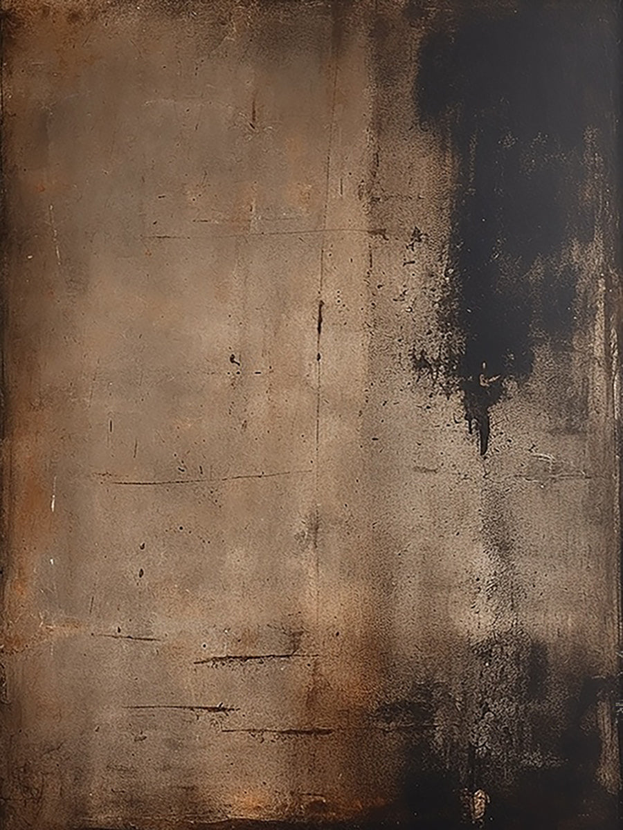 Wabi-Sabi Patina Wall Art – Weathered Copper & Tobacco Umber – AURA017(Horizontal)