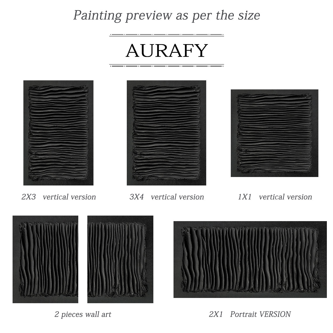 Modern General Abstract Black Wall Art for Home Office Decor AURA276
