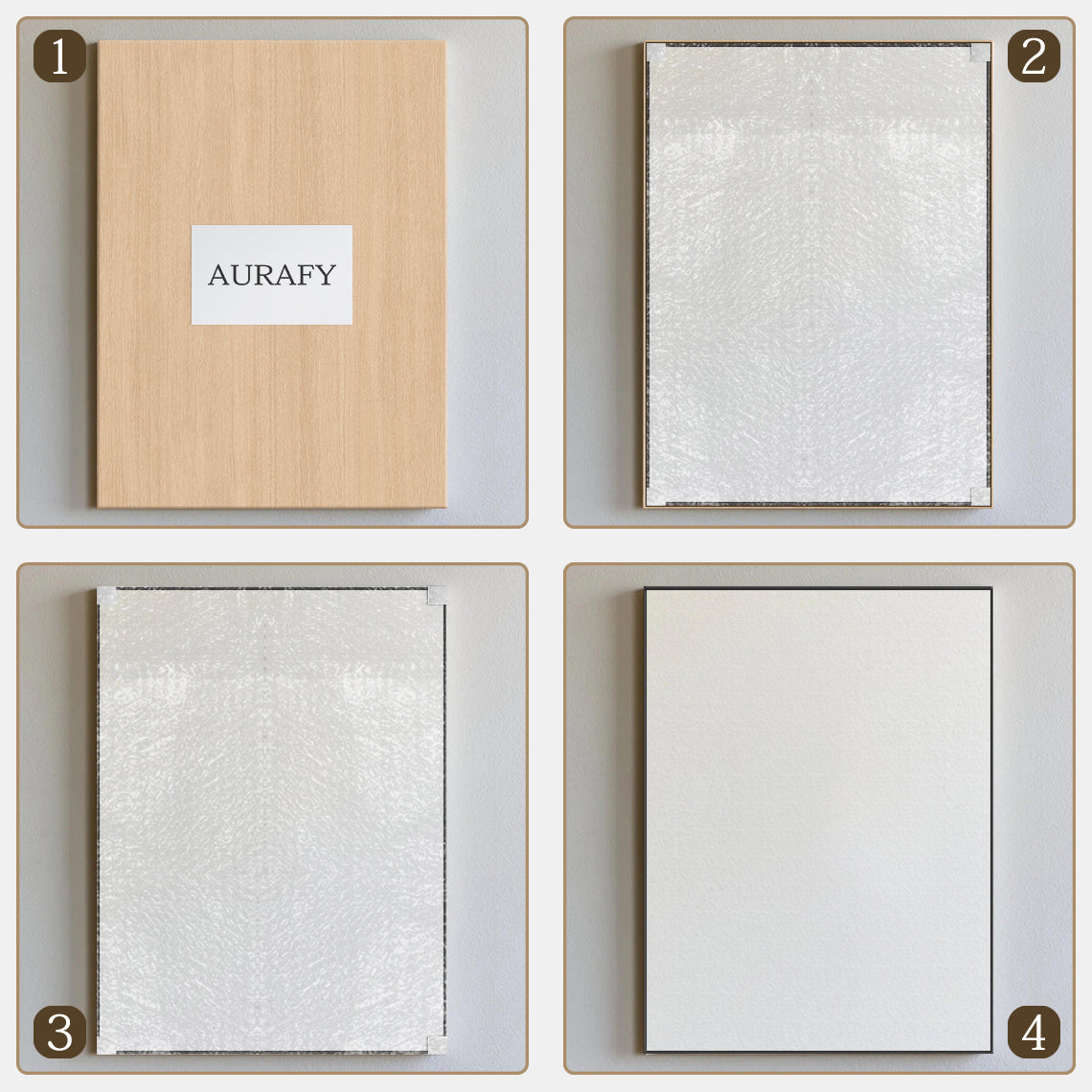 Wabi-Sabi Horizon Abstraction – Sandstone Umber & Mist Grey painting – AURA018(Vertical)