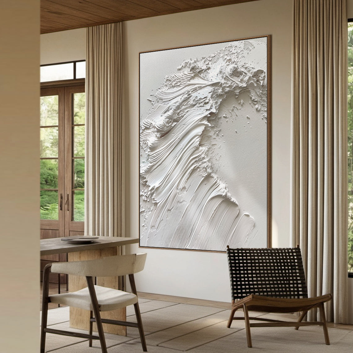 Silent Crest-White Waves & Sky 3D Touch Art-AURA119