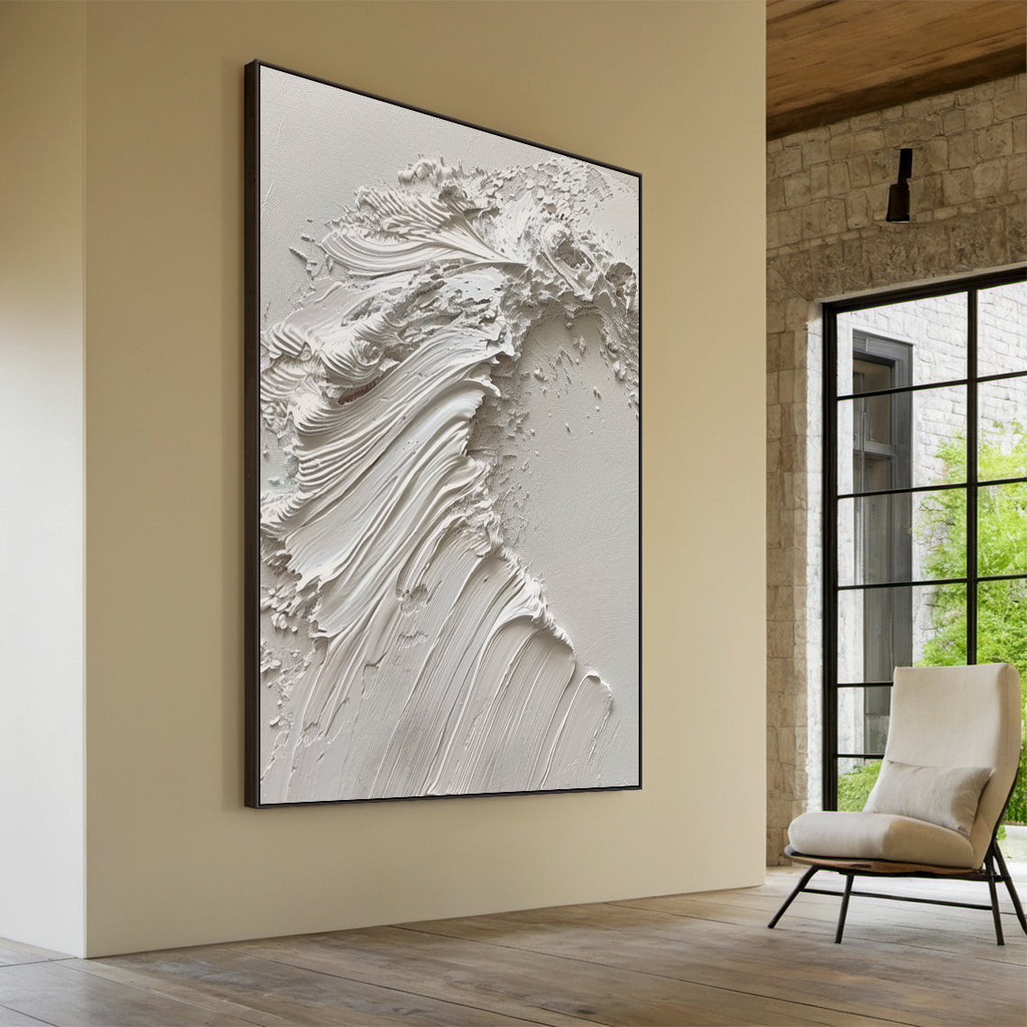 Silent Crest-White Waves & Sky 3D Touch Art-AURA119