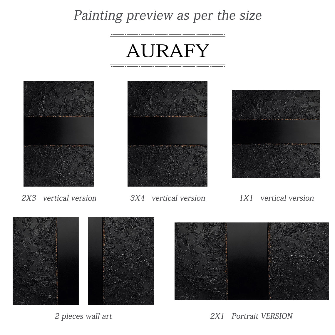 Black General Abstract Wall Art for Modern Home Decor AURA272