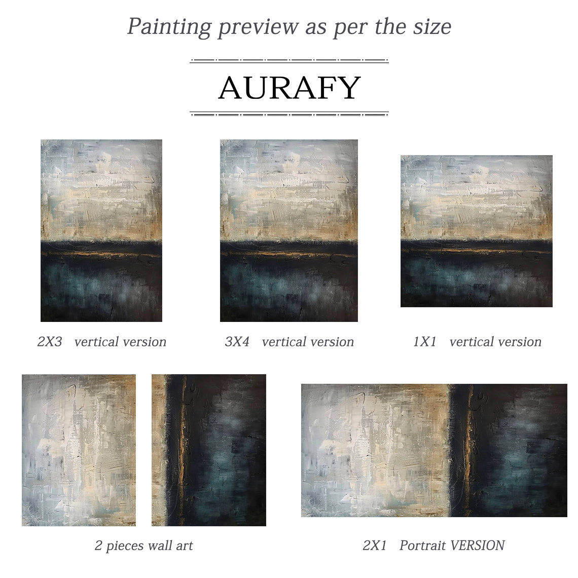 Gray Black Abstract Wall Art for Modern Living Room Decor AURA195