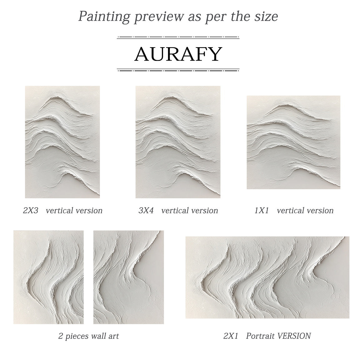 White Abstract Sea Wave Art: High-Relief Sculpted Plaster with Tactile Impasto Layers. Flowing wave lines present rough crests and smooth troughs, with monochromatic white palette exhibiting subtle light and shadow transitions. Perfect for minimalist living room accent wall, Japanese zen tea room, or elegant bedroom headboard decor—tactile wall sculpture fusing organic ocean rhythm with minimalist refinement.