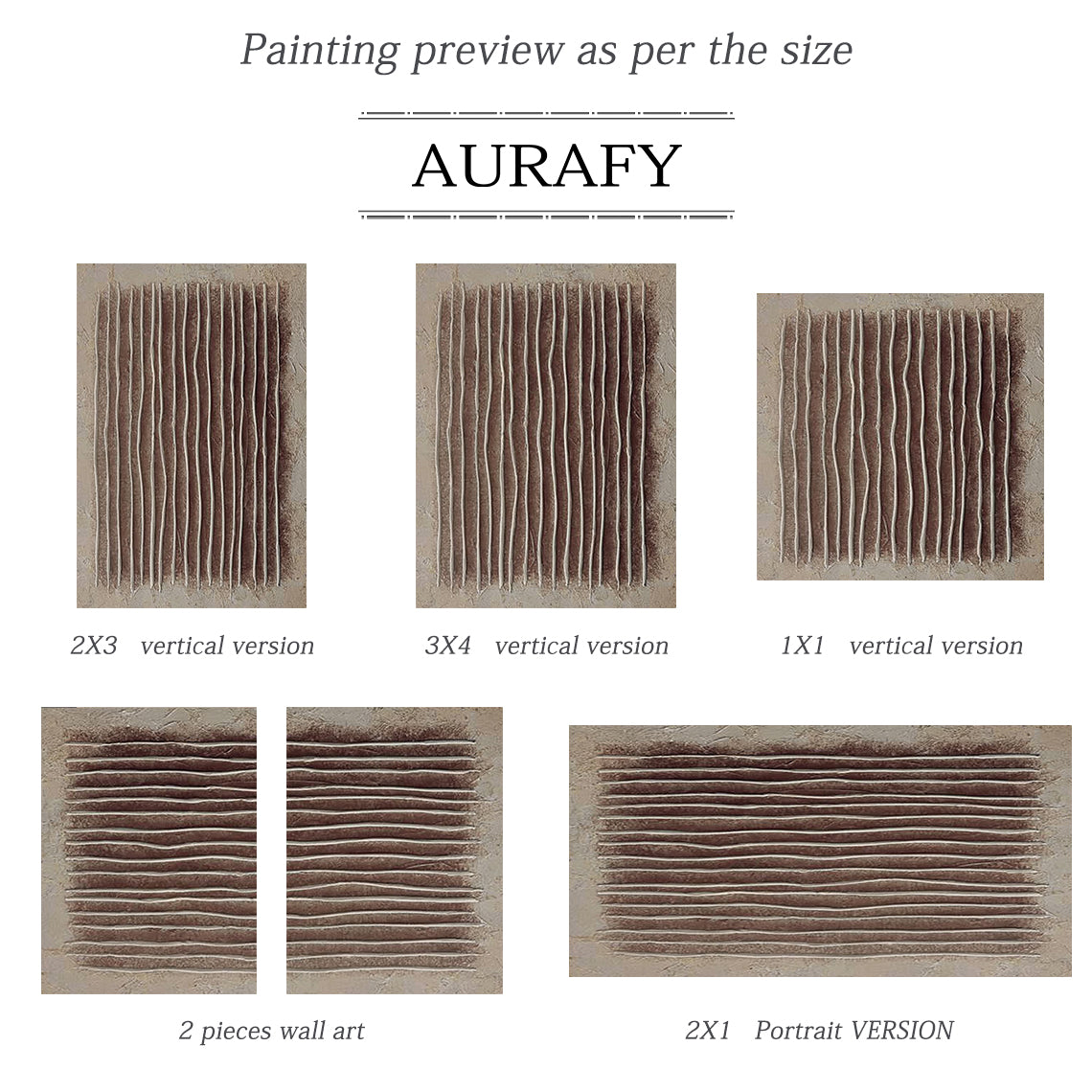 Earthen Lines-Brown Geometric Texture Field-AURA171