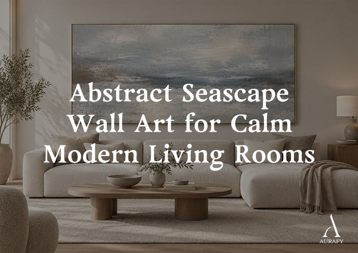 Abstract Seascape Wall Art for Calm Modern Living Rooms