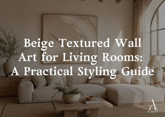 Beige Textured Wall Art for Living Rooms