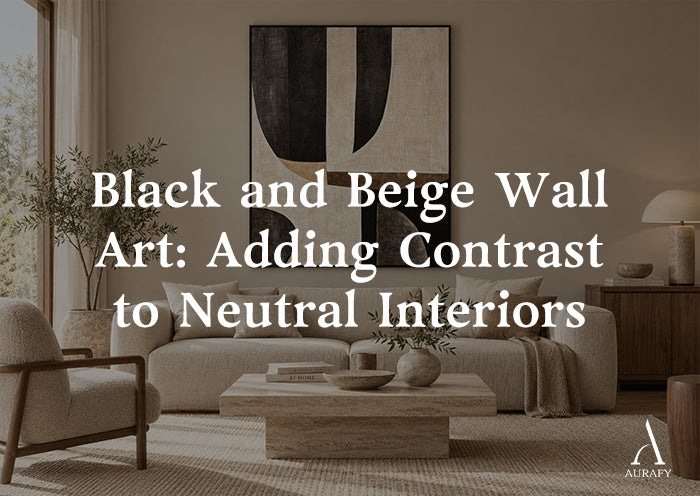 Black and Beige Wall Art for Neutral Interiors