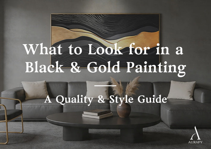 Black and Gold Abstract Painting: What to Know Before You Buy | Aurafy Art
