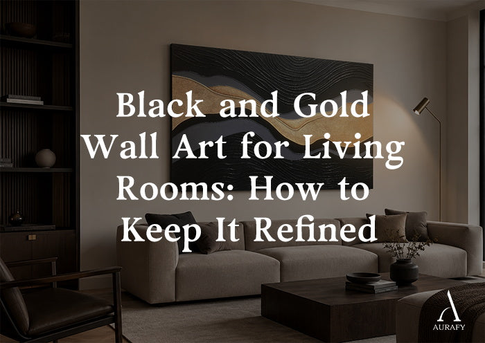 Black and Gold Wall Art for Living Rooms: Refined Styling