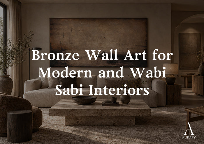Bronze Wall Art for Modern and Wabi Sabi Interiors