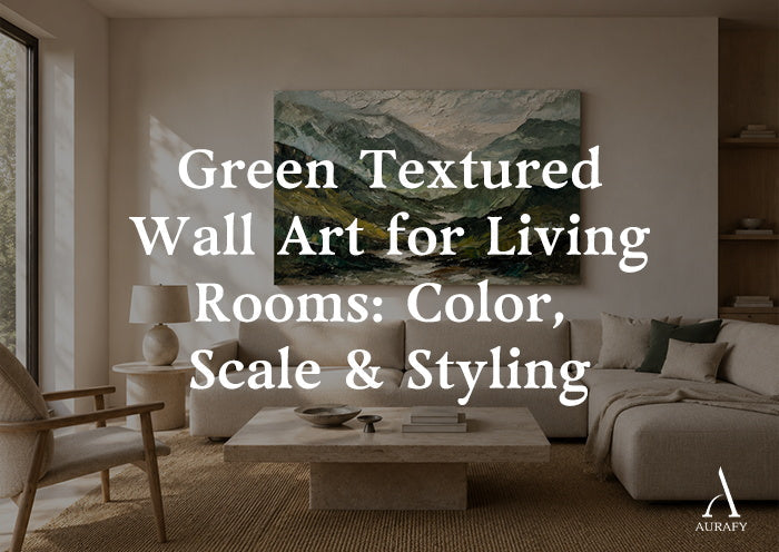Green Textured Wall Art for Living Rooms