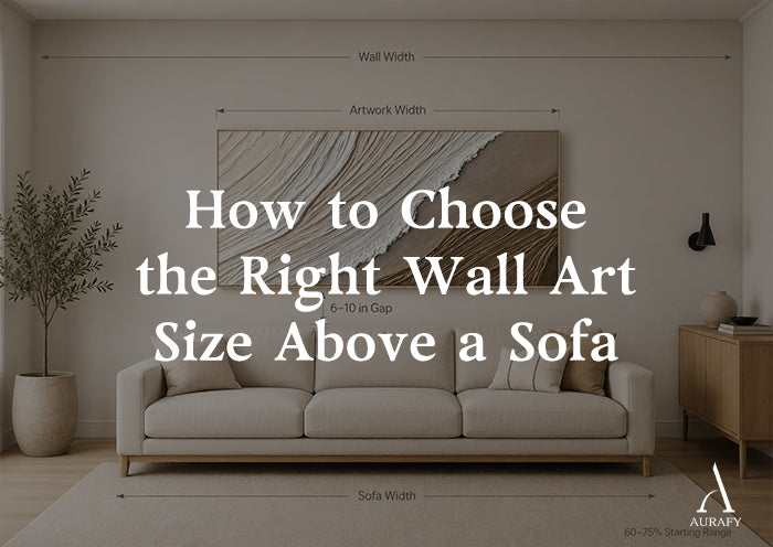 How to Choose the Right Wall Art Size Above a Sofa