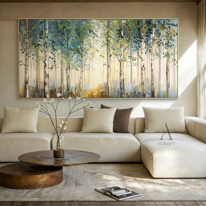 Vibrant Green Landscape Wall Art Modern Natural Home Decor Print AURA309