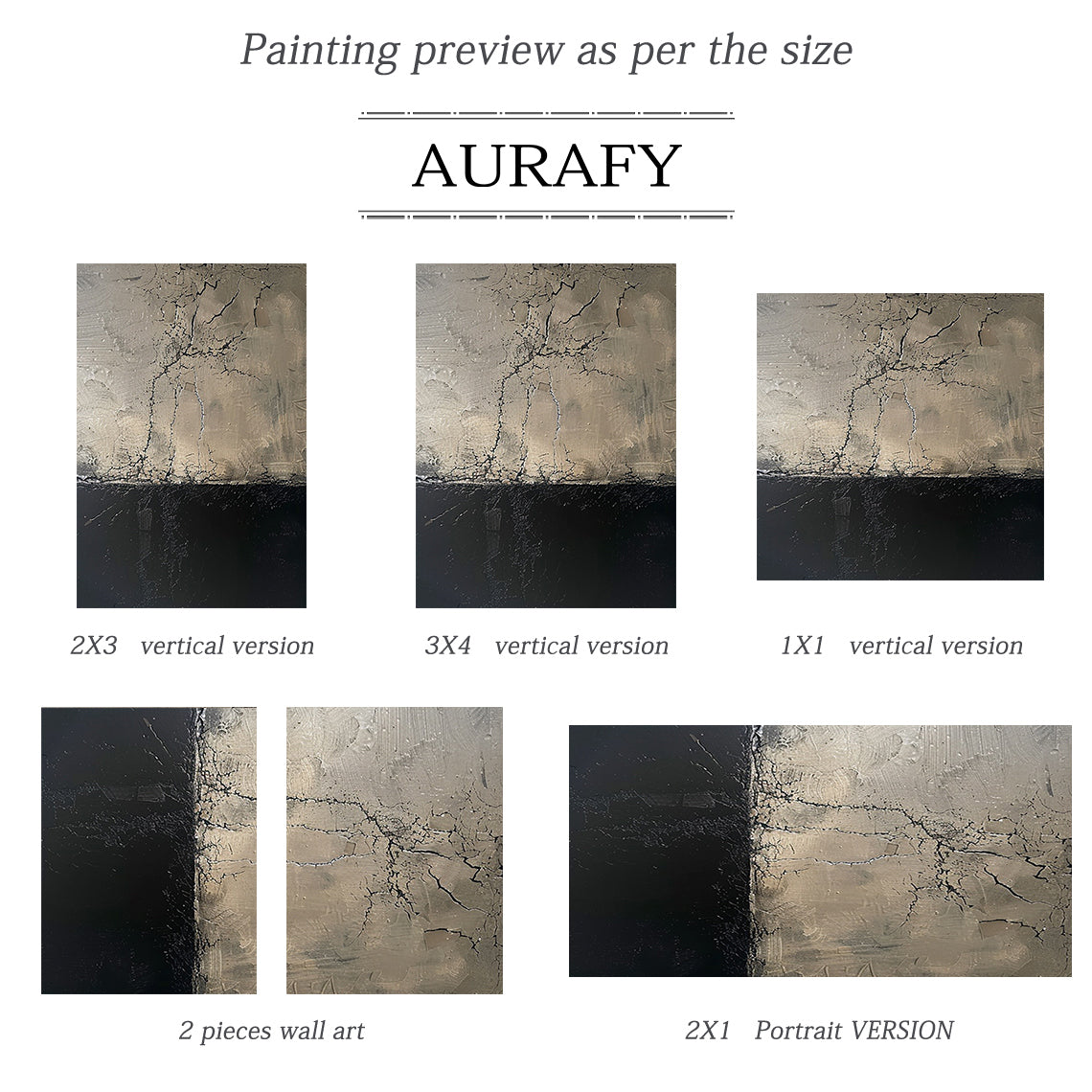 Wabi Sabi Gray Black Textured Abstract Wall Art Home Decor AURA208