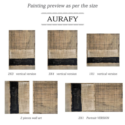 Textured Wabi Sabi Brown Black Wall Art Living Room Decor AURA199