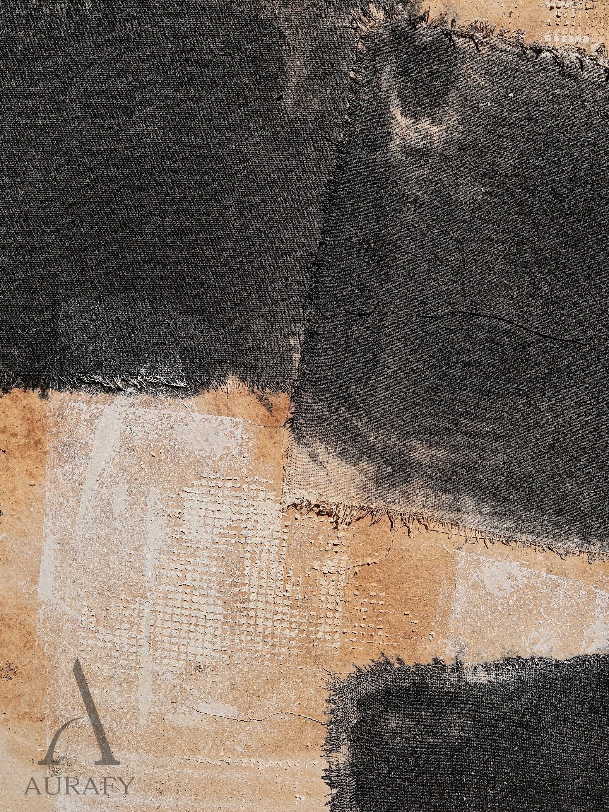 Stylish Yellow Black Abstract Wall Art For Modern Home Decor AURA239