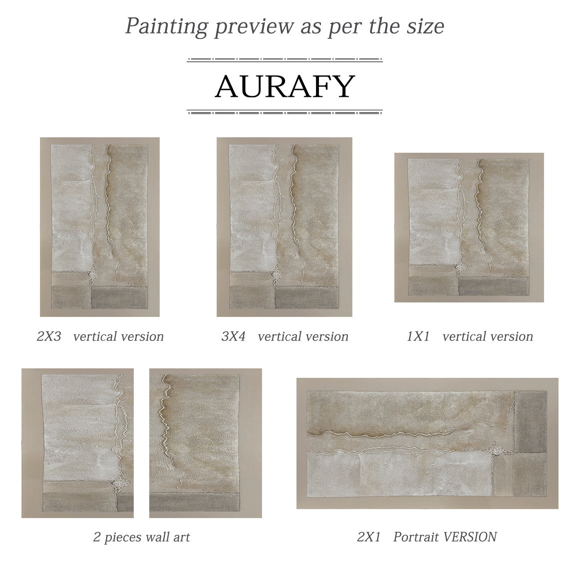 Wabi-Sabi Beige Plaster Textured Abstract Wall Art Japandi Minimalist Luxe High-Relief Tactile Canvas Painting AURA735