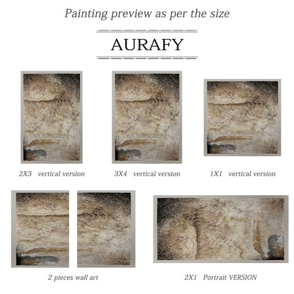 Wabi-Sabi Textured Abstract Wall Art Plaster Tactile Knife Stroke Japandi Minimalist Luxe Neutral Home Decor AURA732