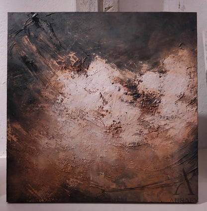 General Abstract Red Brown Wall Art Modern Home Decor Print AURA248