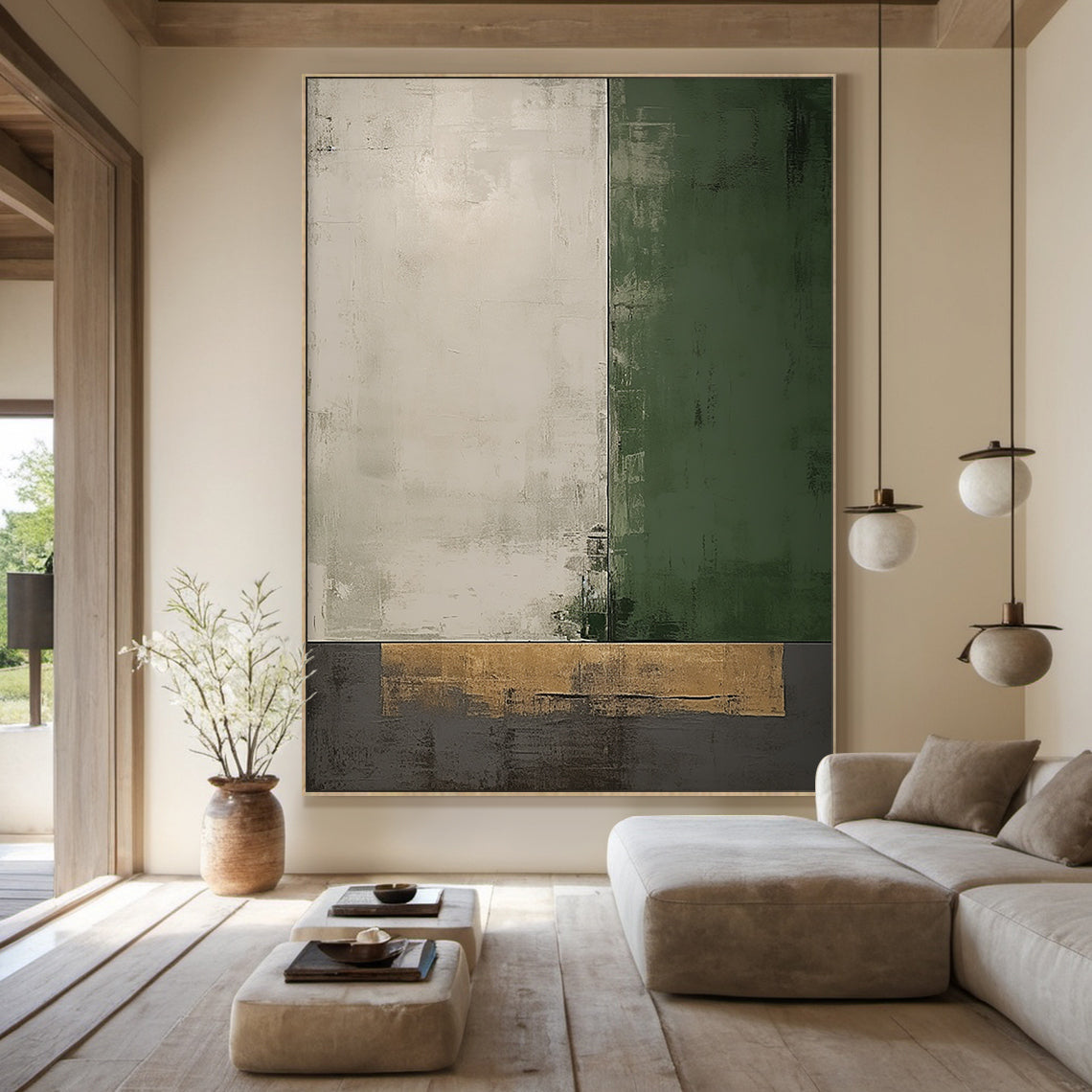 Still Divide a Earth and Moss Abstract Geometry-AURA079