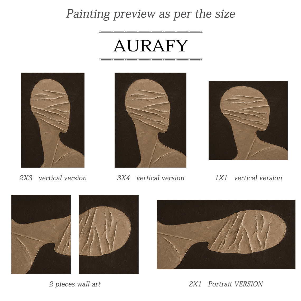 Wabi-Sabi Brown 3D Textured Plaster Abstract Figure Japandi Minimalist High-Relief Tactile Wall Art AURA705