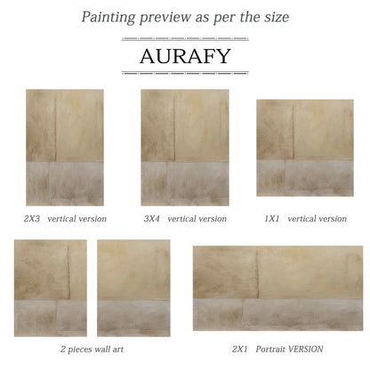 Beige Abstract Plaster Textured Wabi-Sabi Japandi Minimalist Tactile Canvas Neutral Modern Organic Wall Decor AURA733