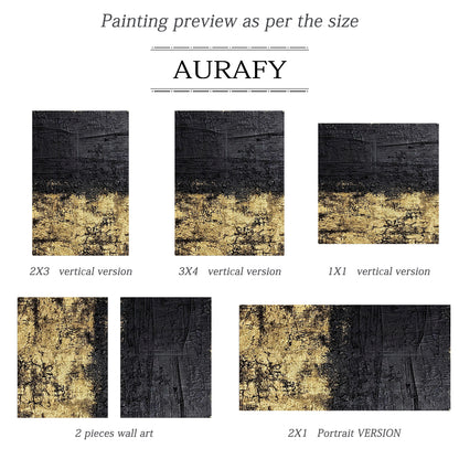 Black General Abstract Wall Art for Modern Home Office Decor AURA259