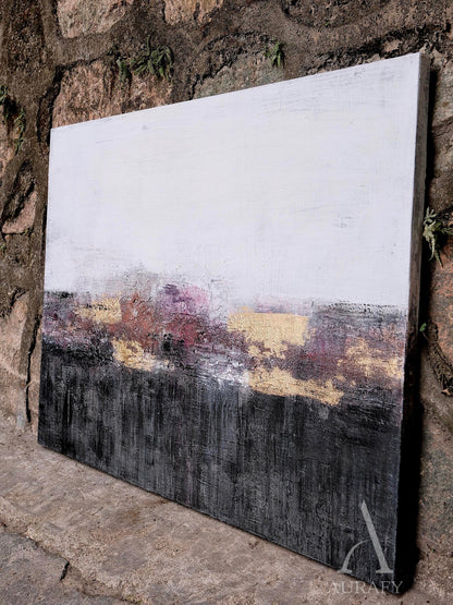 Abstract Black Gray Wall Art for Modern Home Decor AURA262