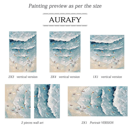 Azure Leisure-Blue & Beige Spatial Field-AURA086