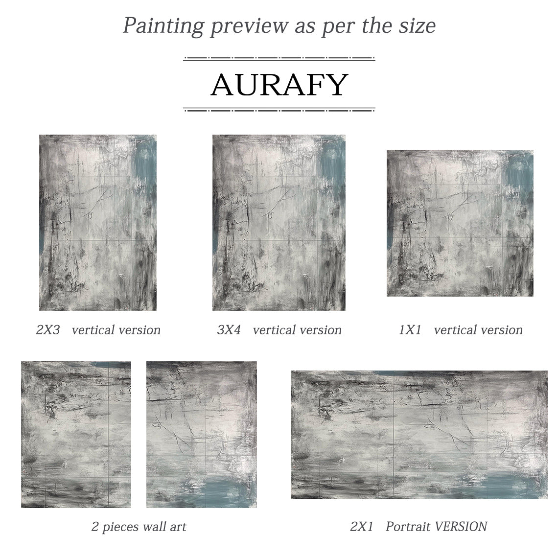 Wabi Sabi Gray Abstract Textured Canvas Wall Art Living Room AURA224