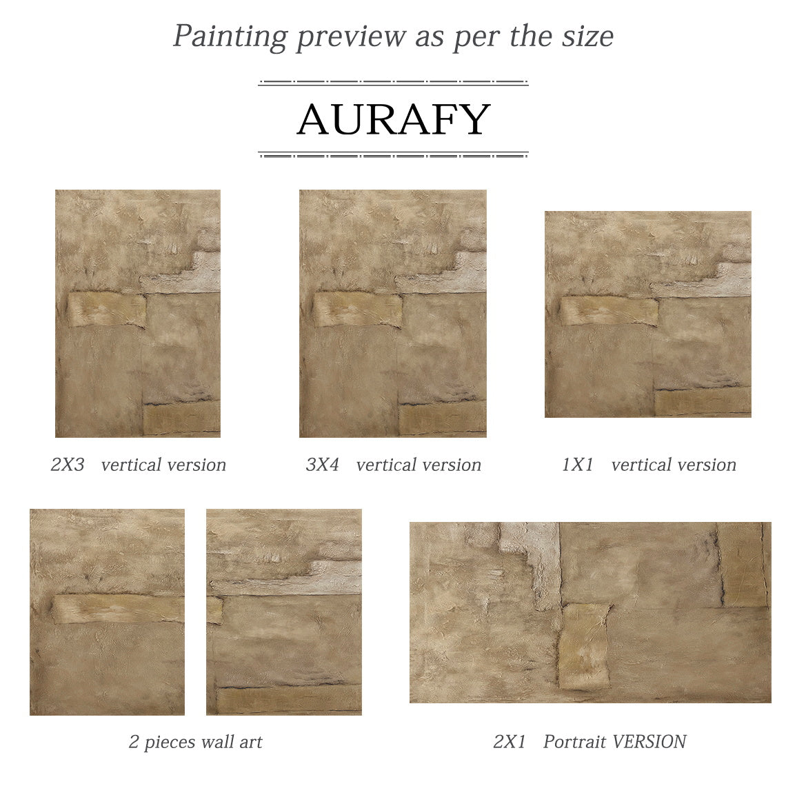Wabi-Sabi Beige Abstract Plaster Textured Japandi Minimalist Luxe Tactile Knife Stroke Canvas Wall Art AURA736